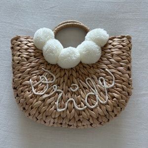 Bridal Woven Straw Bag